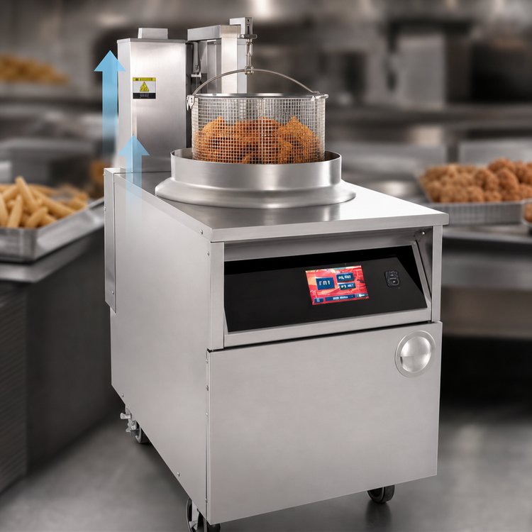 Product image #4 for BKI BLG-TC Extra Large Volume Gas Fryer with Automatic Basket Lift and Touchscreen Controls