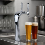 Thumbnail image #4 for Micro Matic USA E-G5-2-C-G 2-Faucet Glycol-Cooled Countertop Draft Tower, Chrome Finish