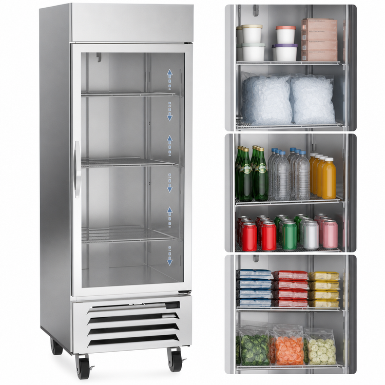 Product image #4 for Beverage-Air Horizon Series One-Section Reach-In Glass Door Freezer, 25.97 Cu. Ft., 30-Inch Wide