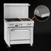 Thumbnail image #4 for Southbend S-Series 36-Inch Gas Restaurant Range with 2 Open Burners and 24-Inch Griddle