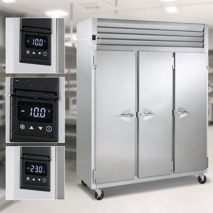 Product image #4 for Traulsen Dealer's Choice G31312 3-Section Reach-In Freezer, Full-Height Solid Doors, Right/Right/Right Hinging, Self-Contained R-290