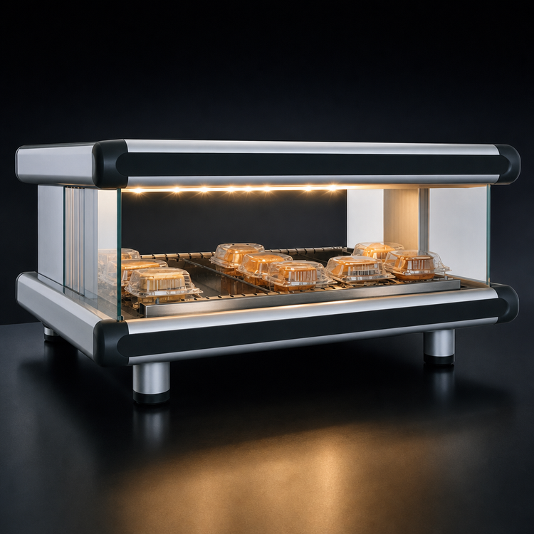 Product image #4 for Hatco Glo-Ray Designer Horizontal Countertop Hot Food Display Warmer with Shelf and Display Rods