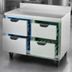 Thumbnail image #4 for Beverage-Air WTRD48AHC-4-FIP 48-Inch Two-Section Worktop Refrigerator with 4 Drawers, Rear-Mounted Self-Contained Refrigeration