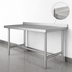 Thumbnail image #4 for 84-Inch x 30-Inch Stainless Steel Open Base Work Table with 2-Inch Rear Up-Turn