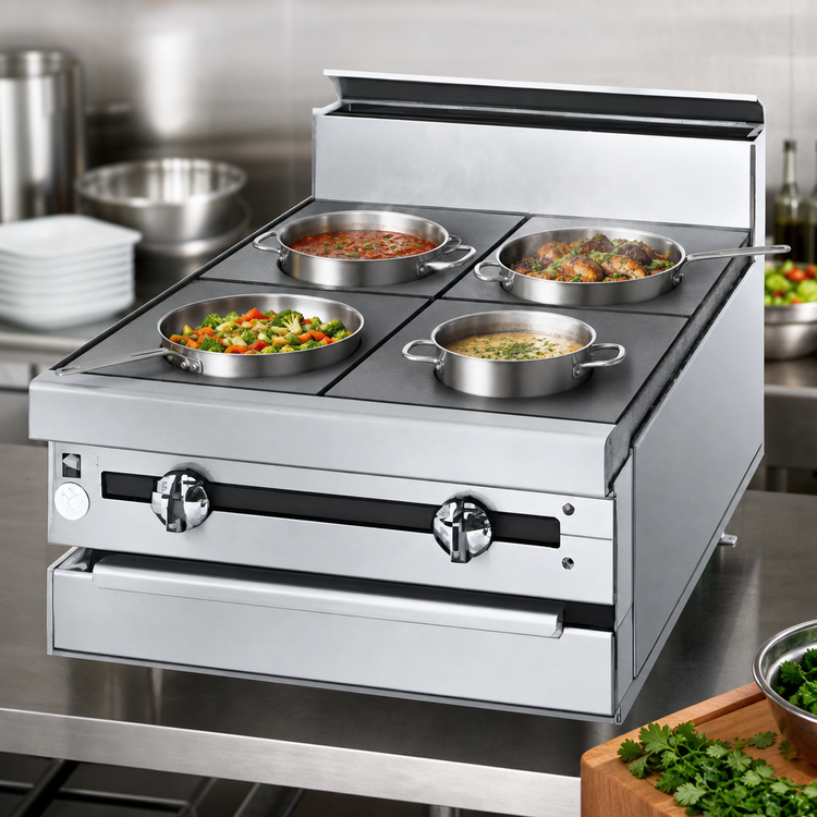 Product image #4 for Titan JMRH-4HT Heavy Duty 48" Modular Gas Range with 4 Hot Tops