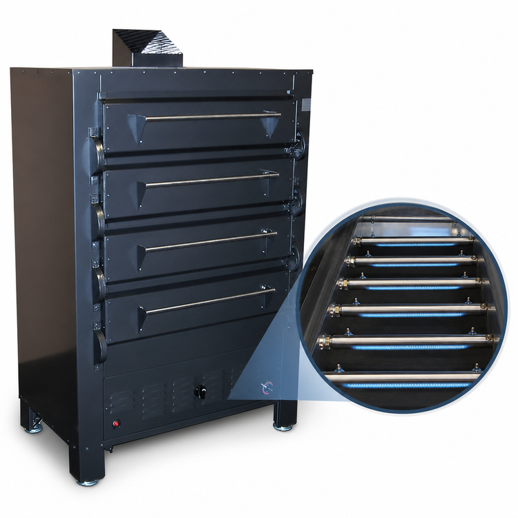 Product image #4 for Peerless 2348B Gas Multideck Bake Oven with Four 42 x 32 Inch Decks
