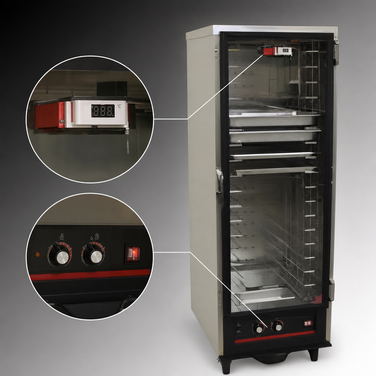 Product image #4 for hotLOGIX HL2-14 3/4 Height Humidified Heated Holding Cabinet / Heater Proofer