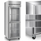 Thumbnail image #4 for Hoshizaki Steelheart R1A-HG One-Section Reach-In Refrigerator, 23.1 Cu. Ft., Two Half-Height Glass Doors, Stainless Steel, Top-Mounted