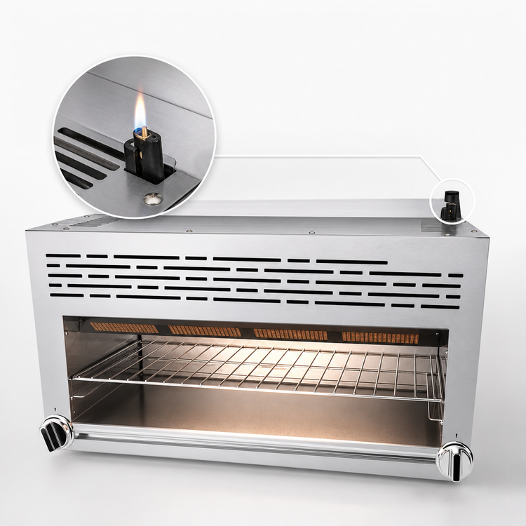 Product image #5 for CookRite ATCM-36 36-Inch Wall-Mounted Gas Cheesemelter with Ceramic Infrared Burners
