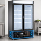 Thumbnail image #5 for Maxximum Maxx Cold MVMF48B 48 Cu. Ft. 2-Door Glass Door Merchandiser Freezer, Black, Bottom-Mounted Self-Contained Refrigeration