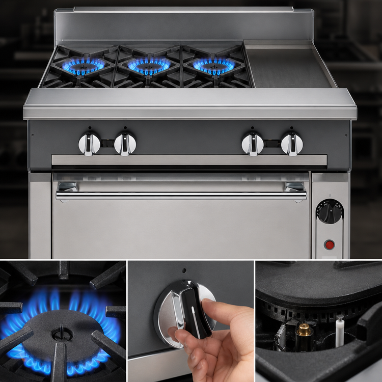 Product image #4 for Vulcan V Series 36-Inch Heavy Duty Gas Range with Manual Griddle and Convection Oven