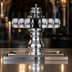 Thumbnail image #4 for Glastender Braumeister 5-Faucet Air-Cooled Draft Dispensing Tower with Mirror Finish and Surface-Mount Drain Pan