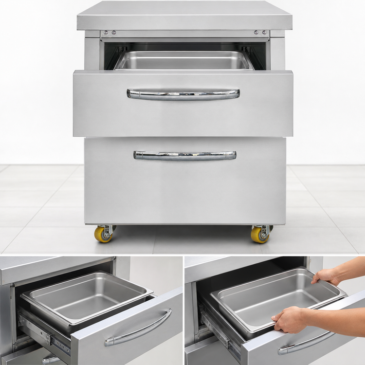Product image #4 for Continental Refrigerator 27-Inch One-Section Undercounter Freezer with 2 Drawers, 7.4 Cu. Ft., R-290, 1/4 HP
