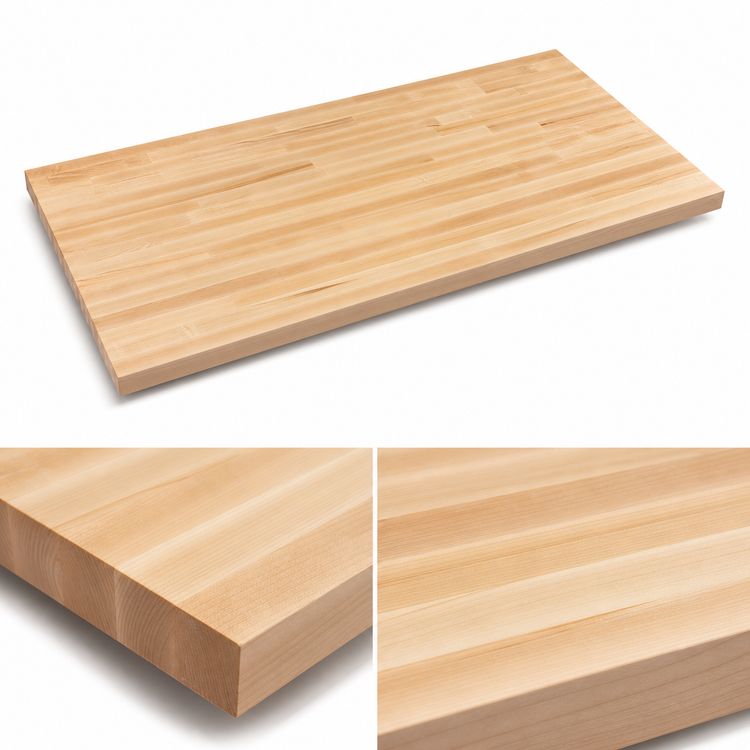 Product image #4 for Boos Block Northern Hard Rock Maple Kitchen Countertop, 72 x 38 x 1-1/2 Inch, Blended Edge Grain, Oil Finish