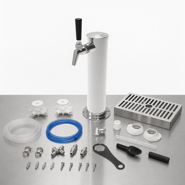 Product image #4 for Single-Faucet Draft Arm Style Beer Dispensing Kit with Chrome Faucet