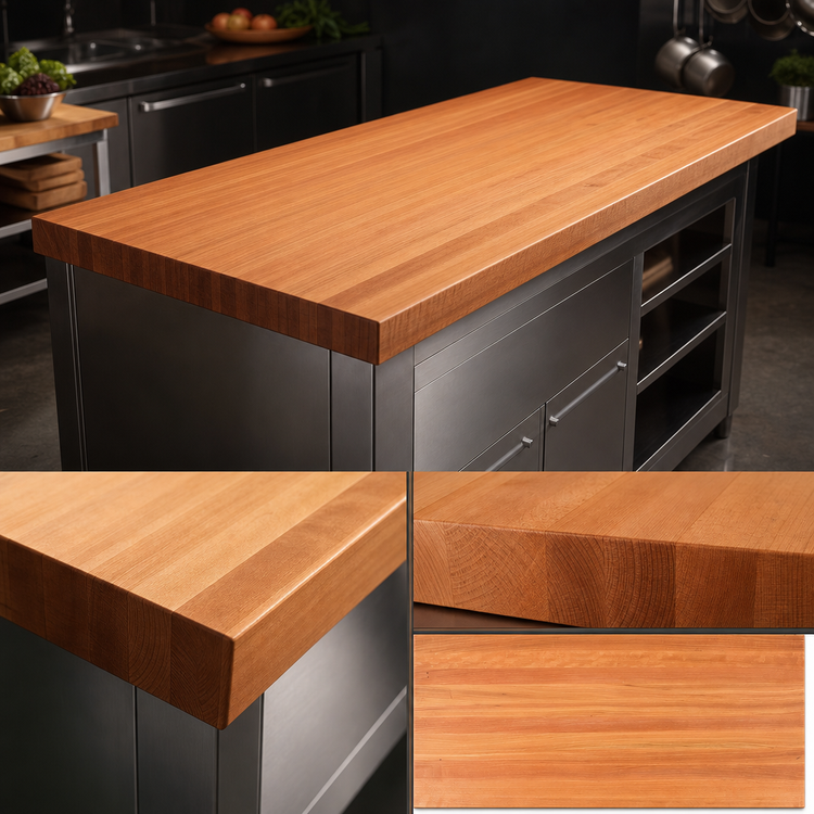 Product image #4 for Boos Block American Cherry Edge Grain Kitchen Countertop with Varnique Finish, 96 x 27 x 2-1/4 Inch
