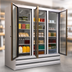 Thumbnail image #4 for Howard-McCray Three-Section Glass Door Merchandiser Refrigerator, Bottom-Mount Self-Contained, Stainless Steel, 65 Cu. Ft.