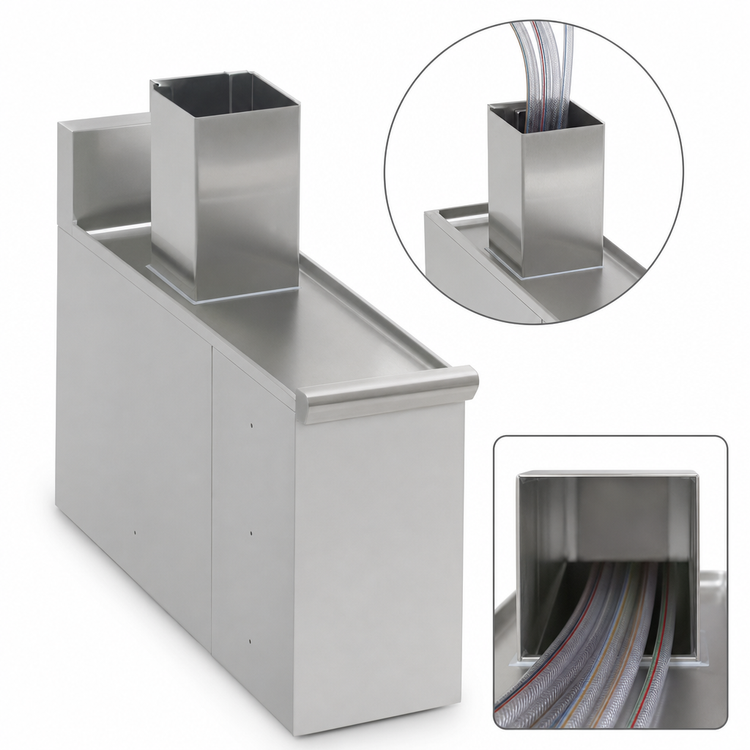Product image #4 for 2200 Series Underbar Side-To-Side Modular Add-On Filler Stand with Tube Chase, 6-Inch W x 24-Inch D