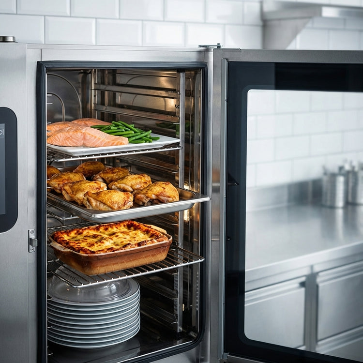 Product image #3 for Convotherm C4 ED 20.10GS-N EasyDial Boilerless Roll-In Full-Size Gas Combi Oven
