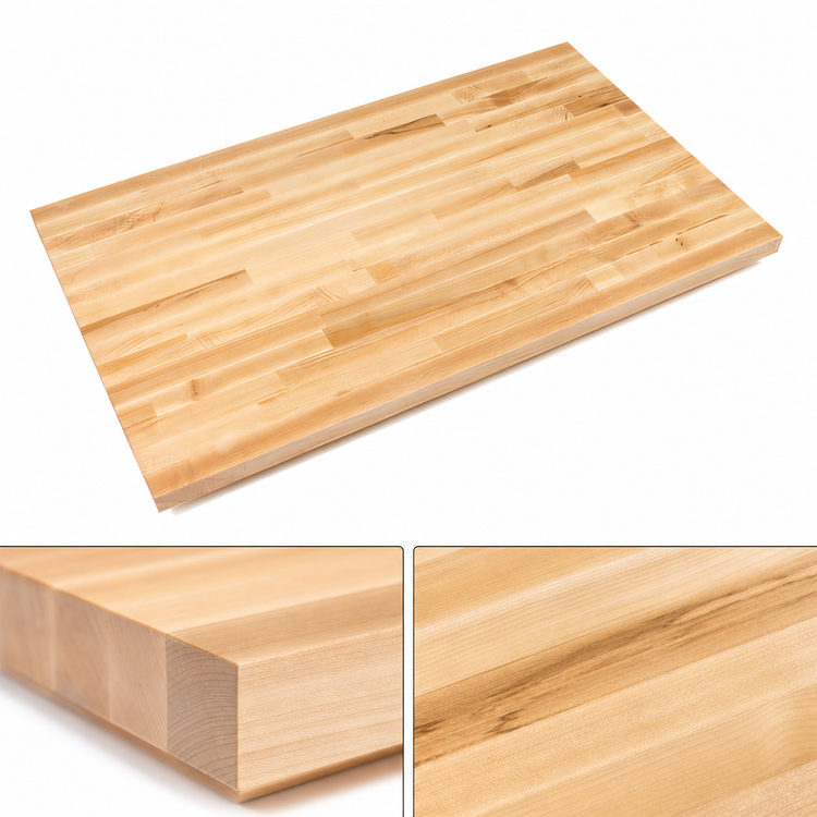 Product image #4 for Boos Block Blended Edge Grain Northern Hard Rock Maple Kitchen Countertop, 48 x 27 x 1-1/2 Inch, Varnique Finish