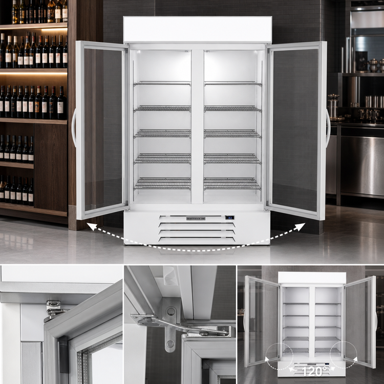 Product image #4 for Beverage-Air MarketMax 52-Inch Two-Section Bottom-Mount Reach-In Wine Merchandiser