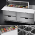 Thumbnail image #5 for 60-Inch Two-Section 16 Cu. Ft. Sandwich Top Refrigerated Counter with 4 Drawers and 10-Pan Top