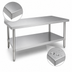 Thumbnail image #4 for 84-Inch x 30-Inch x 36-Inch 16/430 Stainless Steel Work Table with Undershelf