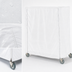 Thumbnail image #4 for Metro Waterproof Vinyl-Nylon Coated Banquet Cart Cover with PVC Zipper, 48 x 24 x 74 Inches, White