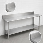 Thumbnail image #4 for Duke Manufacturing 316S-36144-5R 144 x 36-Inch 16-Gauge 300 Series Stainless Steel Work Table with 5-Inch Riser and Undershelf