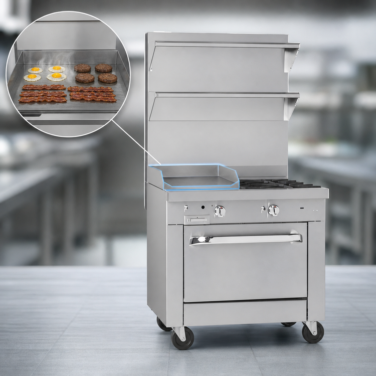 Product image #4 for Southbend Platinum Heavy Duty 36-Inch Gas Range with 2 Open Burners, 24-Inch Griddle, and Standard Oven