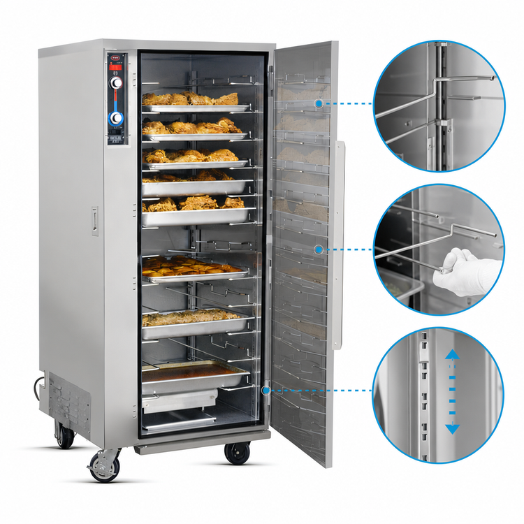 Product image #4 for FWE MTU-12 Mobile Moisture Holding Cabinet with 12-Pair Universal Tray Slides