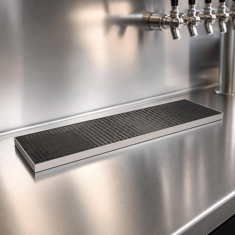 Product image #4 for Micro Matic 33 Inch x 8 Inch Surface Mount Stainless Steel Drip Tray Trough