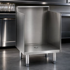 Thumbnail image #4 for Eagle Group 1800 Series FBGR18-18 18-Inch Flatboard Top Underbar Glass Rack Storage Unit with Open Cabinet Base, Stainless Steel