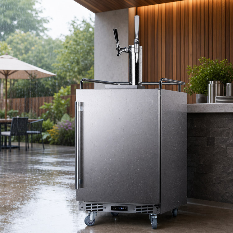 Product image #5 for Summit Commercial 24-Inch Indoor/Outdoor Dual Tap Cold Brew and Nitro Coffee Dispenser, Built-In/Freestanding, 5.6 Cu. Ft.
