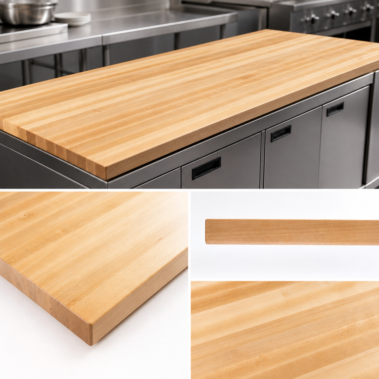 Product image #4 for John Boos Boos Block Edge Grain Maple Kitchen Countertop, 132 x 32 x 1-1/2 Inch, Oil Finish