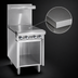 Thumbnail image #4 for Imperial Spec Series 12-Inch Gas Griddle Add-A-Unit Floor Model with Open Cabinet Base