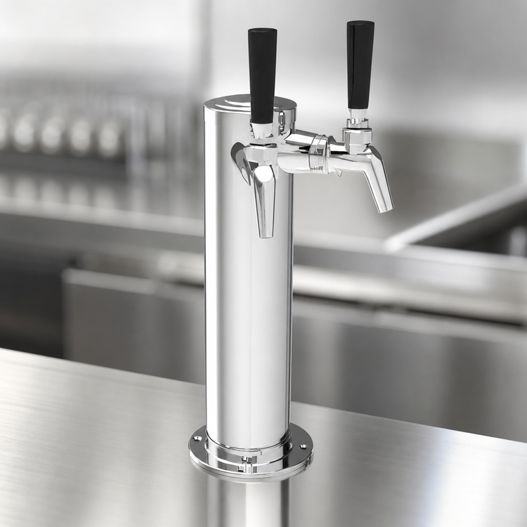 Product image #4 for Draft Arm Style Beer Dispensing Kit with 2 Chrome Faucets