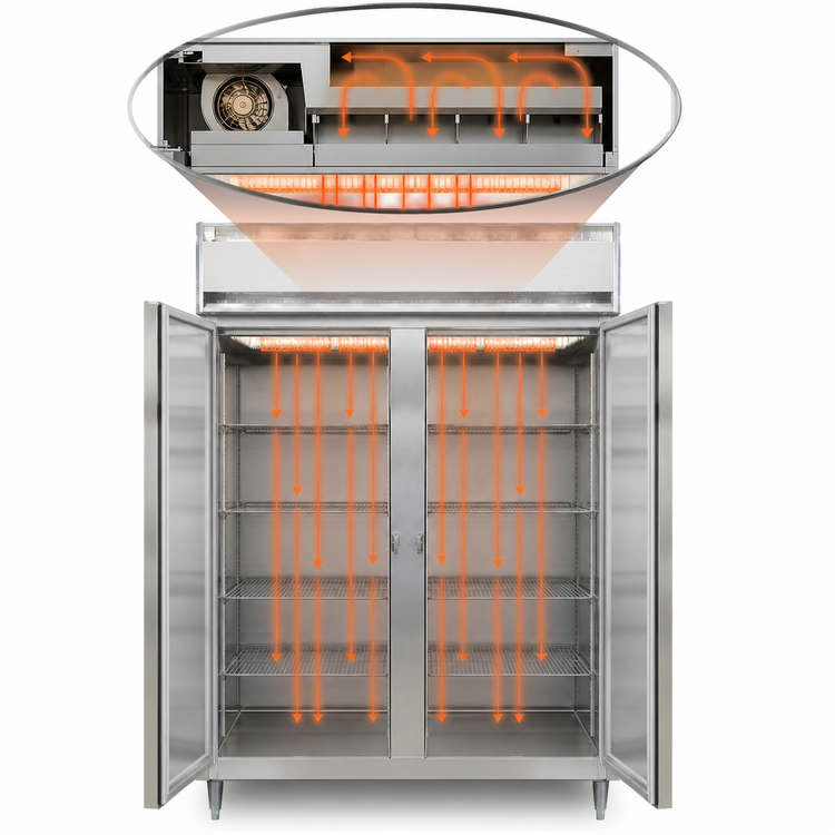 Product image #4 for Continental Refrigerator Designer Line DL2WE-SS 2-Section Extra-Wide Reach-In Heated Holding Cabinet with Stainless Steel Interior
