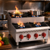 Thumbnail image #4 for Omcan USA Countertop Natural Gas Commercial Hot Plate with 2 Open Burners and 2 Step-Up Burners, 26.7 Inches Wide