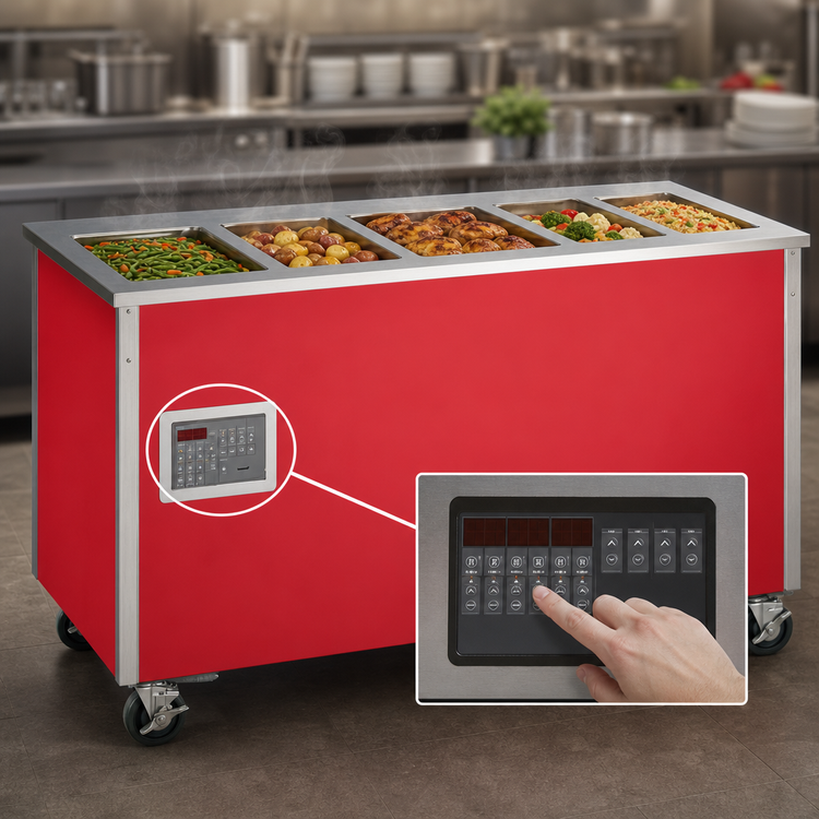 Product image #4 for Vollrath 4-Series Signature Server® 5-Well Hot Food Serving Counter with Touch-Temp Controls and Stainless Steel Top