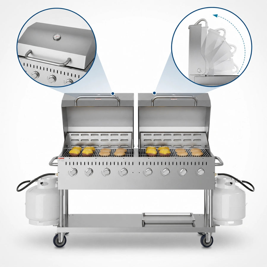 Dual 30-Inch Roll Dome Covers