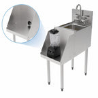 Thumbnail image #5 for Perlick Corporation Top Shelf TSF18BS 18-Inch Freestanding Stainless Steel Underbar Blender Station with Dump Sink and Recessed Shelf