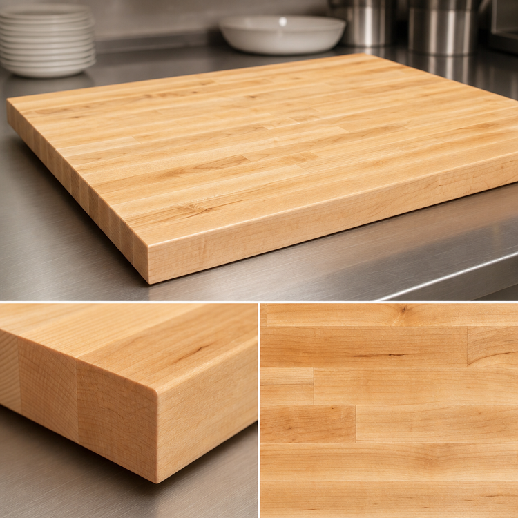 Product image #4 for Boos Block Blended Edge Grain Northern Hard Rock Maple Kitchen Countertop, 30 x 25 x 1-1/2 Inch, Penetrating Oil Finish