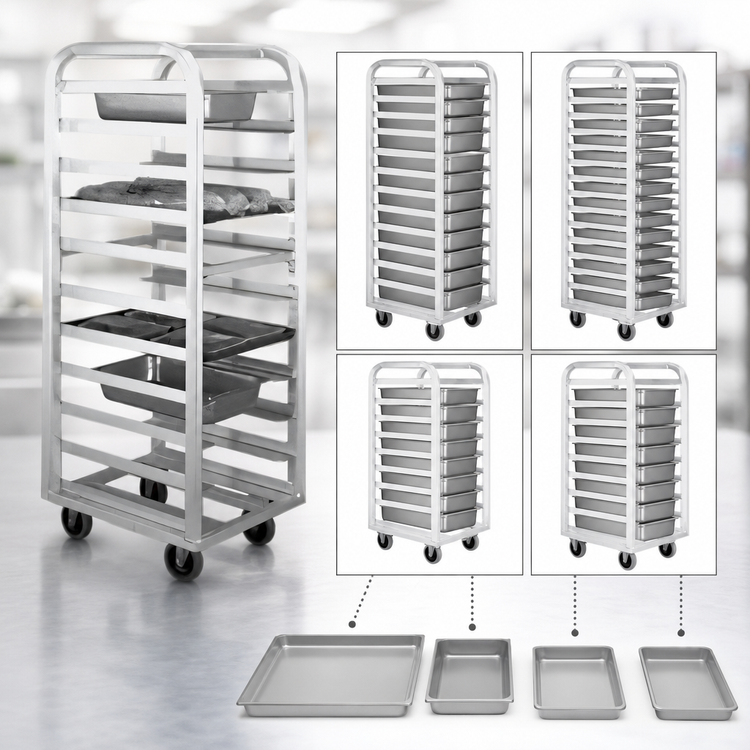 Product image #4 for Lifetime Series Universal End-Load Roll-In Refrigerator Rack, Aluminum, 64 Inch High