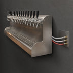 Thumbnail image #4 for Perlick Corporation 4076BK2 Wall-Mount Glycol-Cooled 2-Faucet Draft Beer Dispensing Tower, Stainless Steel, Back-Exit