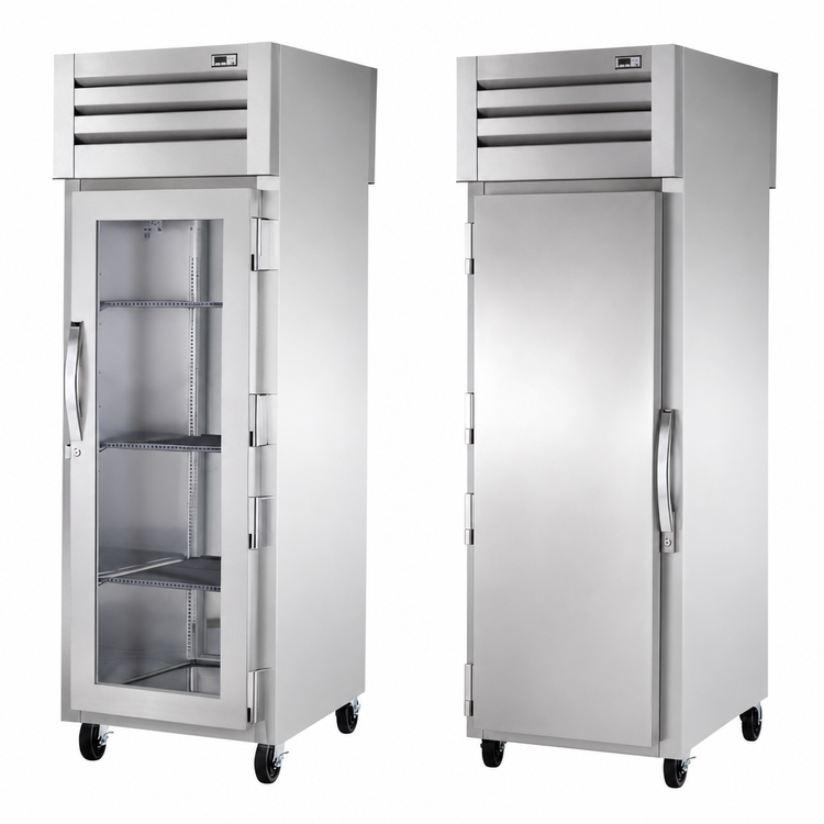Product image #4 for True SPEC SERIES One-Section Pass-Thru Reach-In Refrigerator with Glass Front Door and Stainless Rear Door