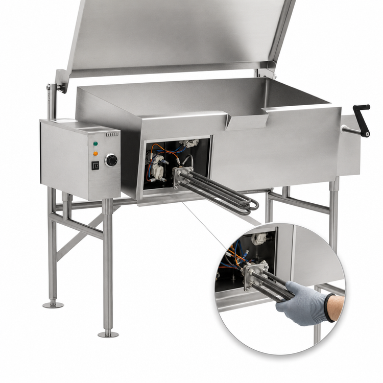 Product image #4 for AccuTemp Edge Series™ Electric 30-Gallon Tilting Skillet with Open Frame Base