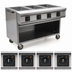 Thumbnail image #4 for Spec-Master SPHT4CB-208 4-Well Electric Sealed Well Mobile Hot Food Table