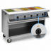 Thumbnail image #4 for Spec-Master SPHT5OB-208 79-Inch Electric 5-Pan Sealed Well Hot Food Table with Open Base and Casters