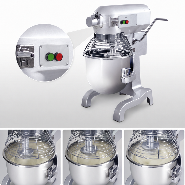 Product image #4 for Primo PM-20 20 Quart Commercial Planetary Countertop Mixer with #12 Hub and 3-Speed Gear Drive